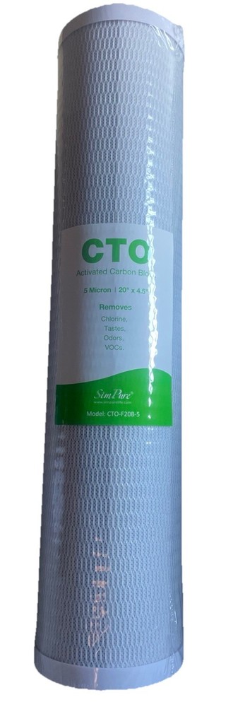 20x4.5" 3-Stage Whole House Water Filter System 5μm Big Blue Housing 150,000 gal