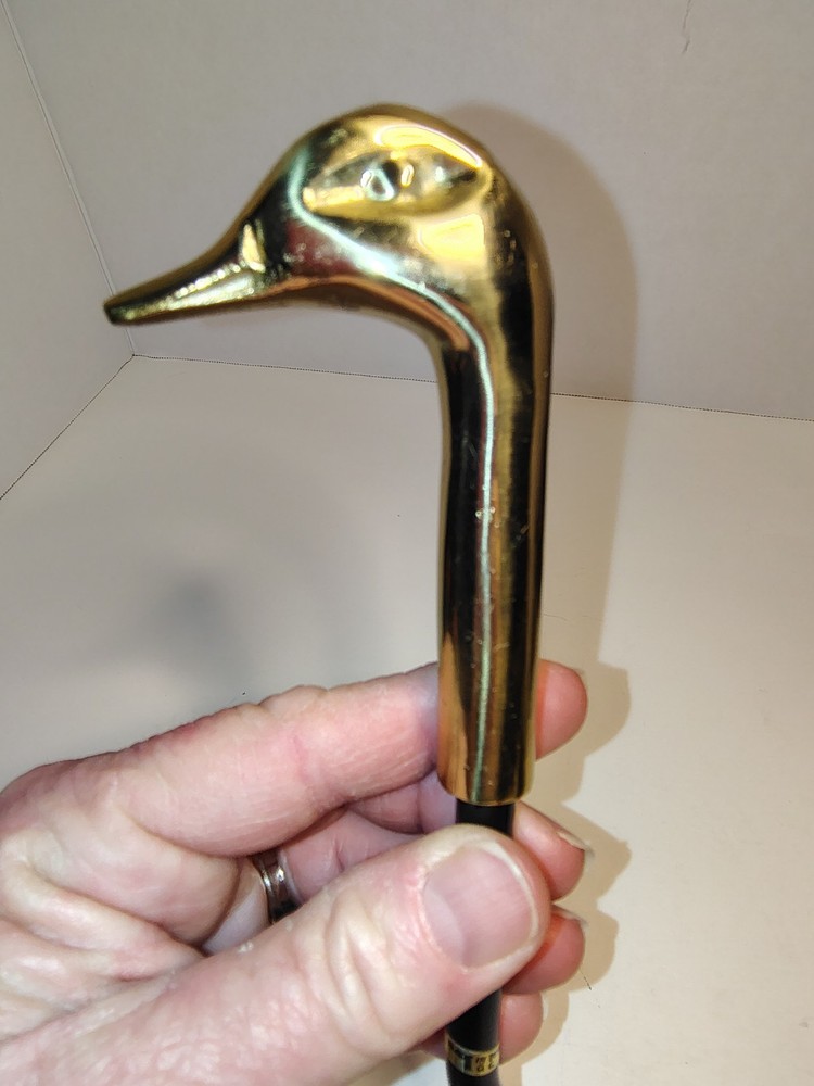 Brass Goose/Mallard Duck Fireplace Damper Pull Hook Hanger