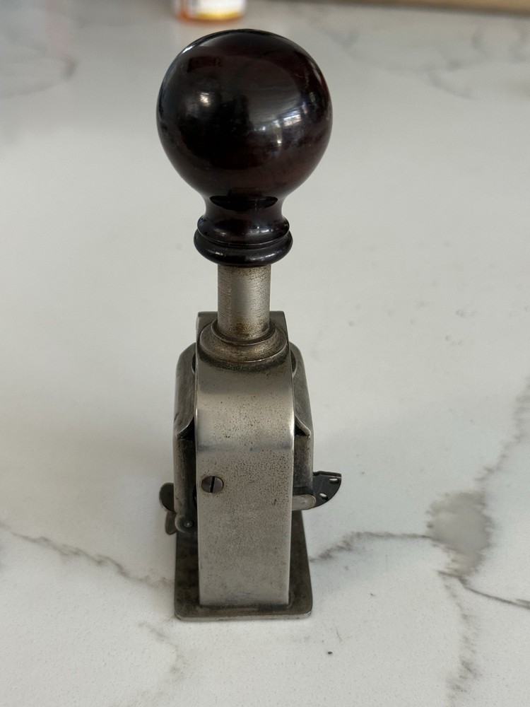 Antique Bates Automatic Numbering Machine 5 Wheels #49 Style E ca. 1905
