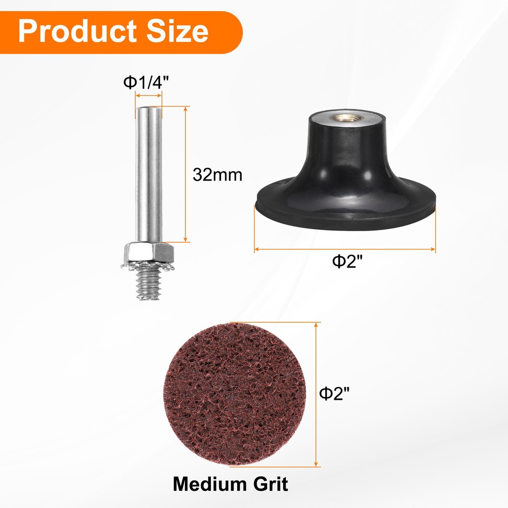 27pcs Quick Change Discs Set 2" Roll Lock Sanding Discs Medium with Disc Holder