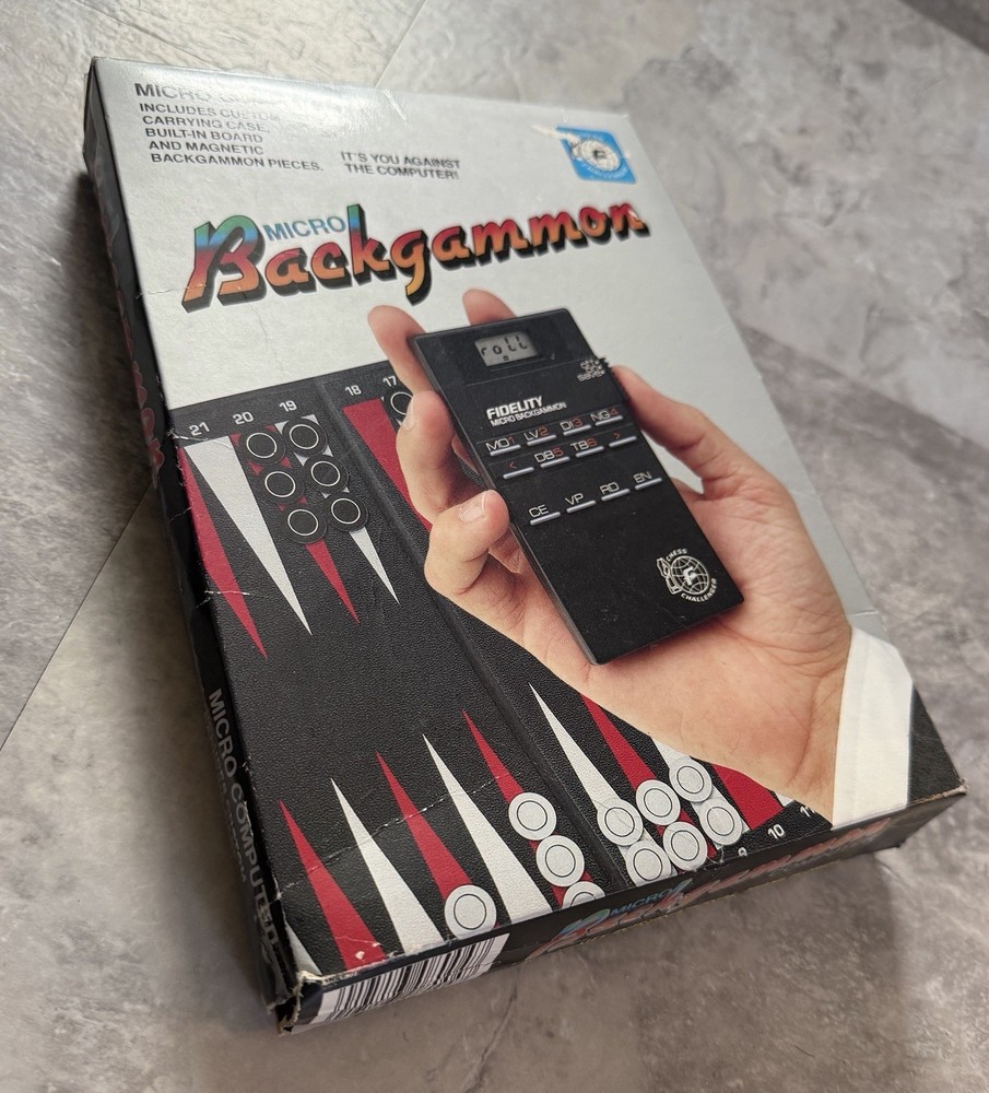 Vintage Fidelity Electronic Backgammon Micro Computer Digital Game