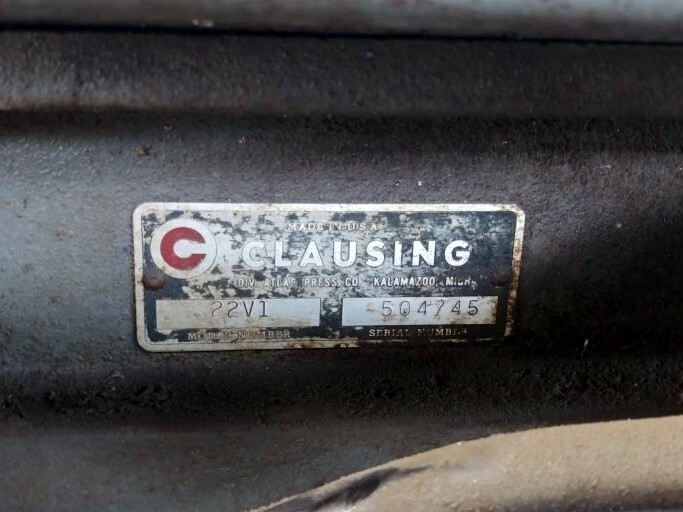 CLAUSING 20" VARIABLE SPEED FLOOR STAND DRILL PRESS Model 22V-1