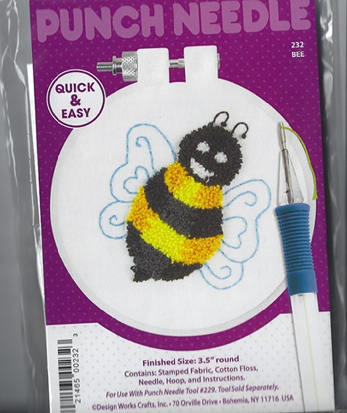 Bee Punch Needle Kit- 3.5"