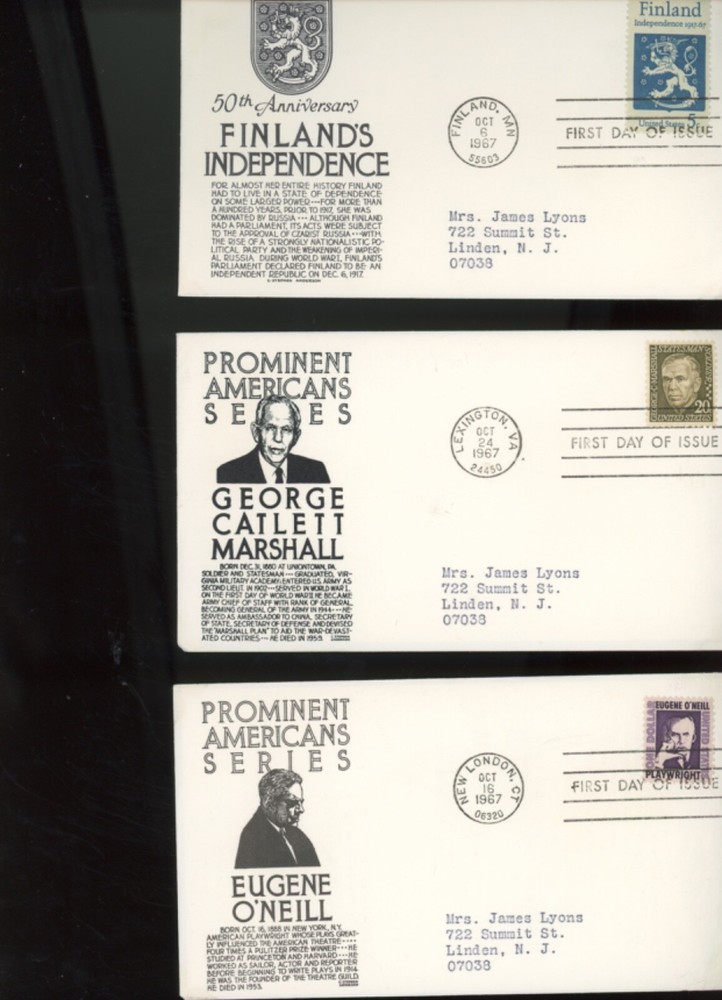 CS Anderson Cachets fdc 72 set d (ip