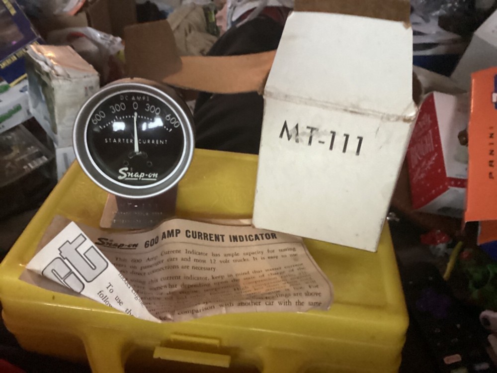 Vintage Snap-on MT-111 600 Amp Current Indicator
