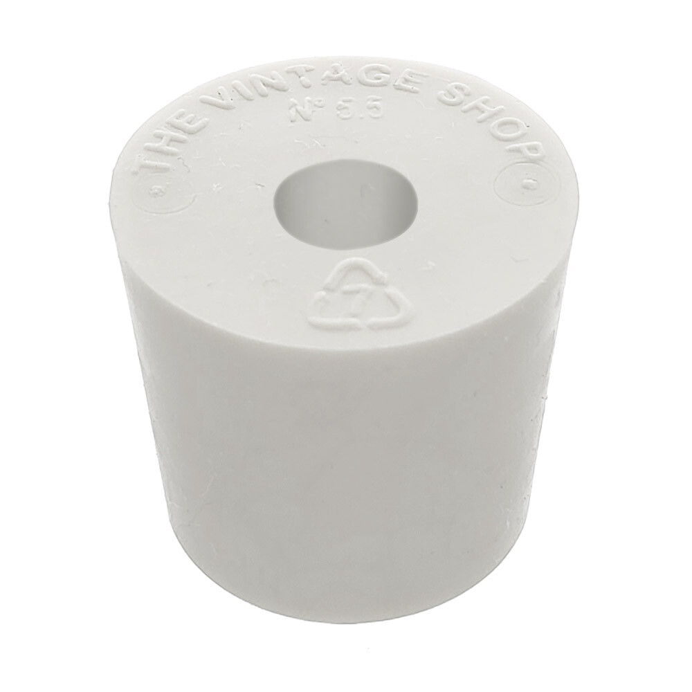 Rubber Stopper- Size 5.5- Drilled