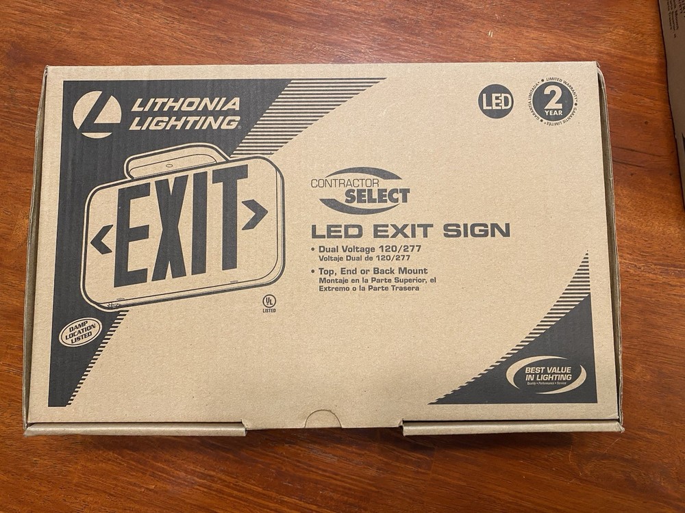 Lithonia Lighting 210LC6 LED Red Thermoplastic Exit Sign