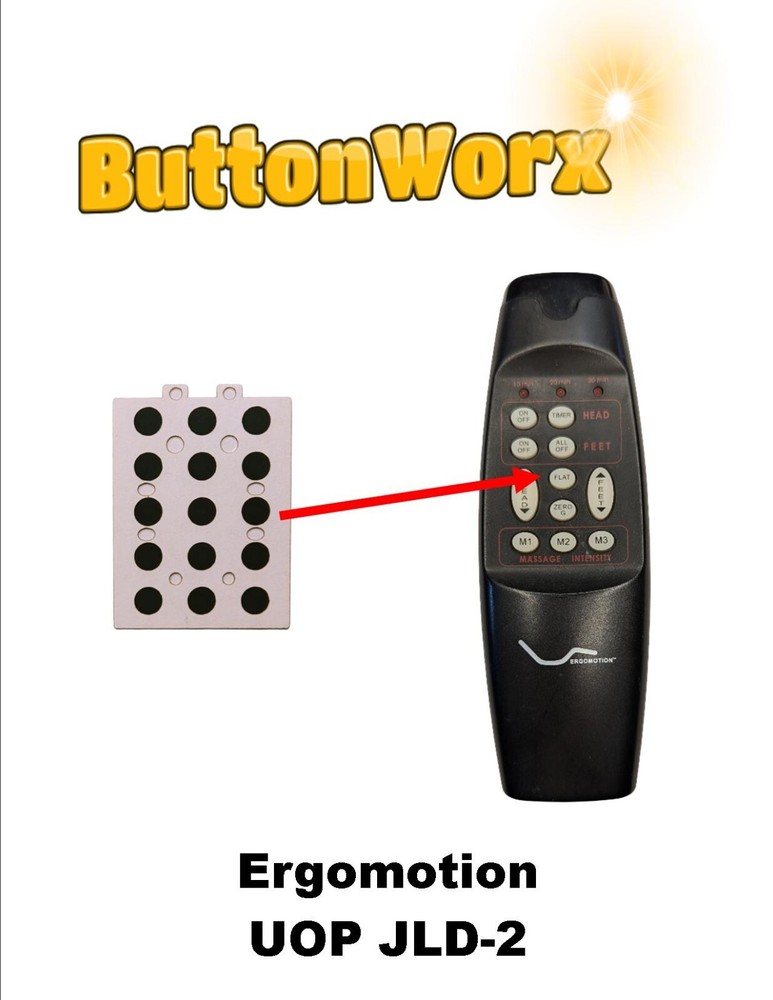 ButtonWorx™ Keypad Repair for Ergomotion UOP JLD-2 Bed Remote Control