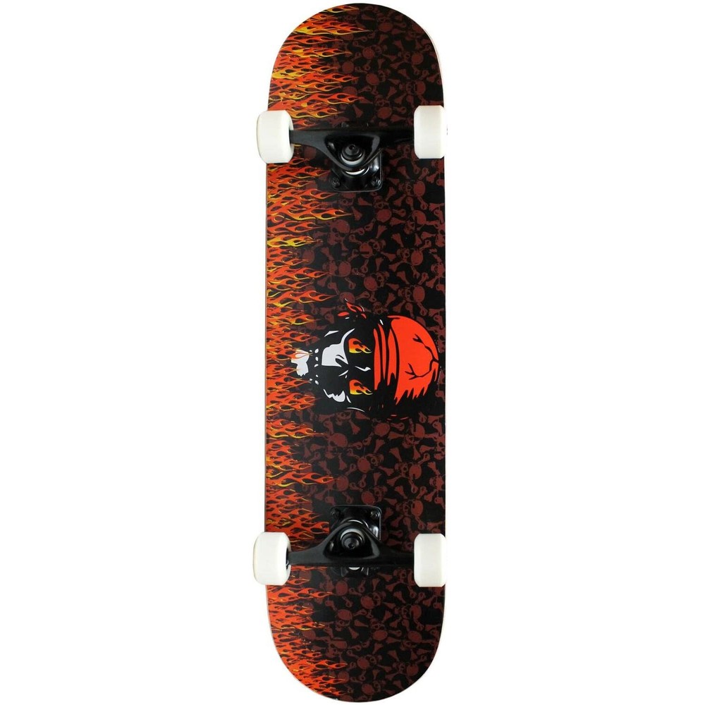 Krown KPC Skateboard Complete Red Flame 7.75"