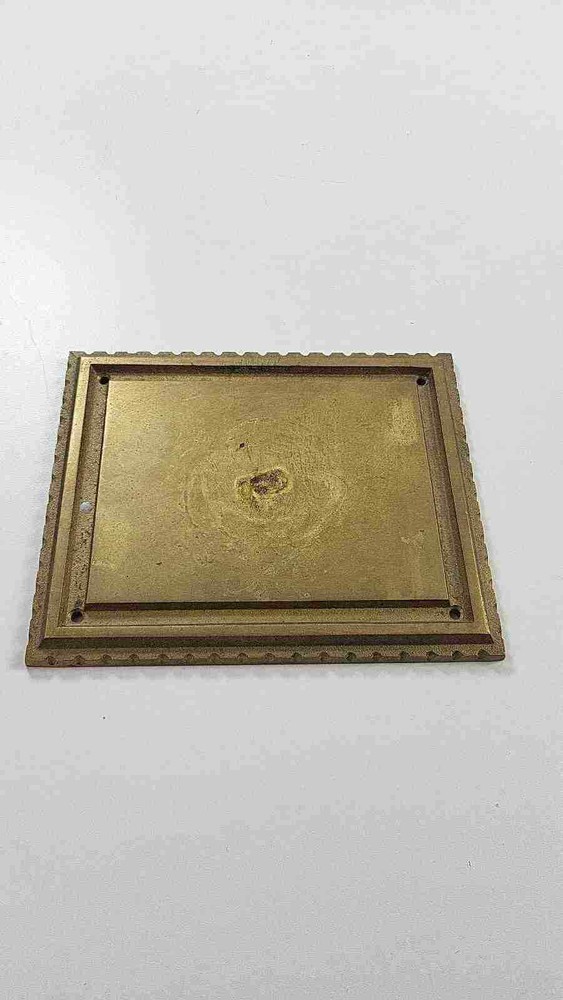 Heavy Brass Blank Commemorative Plaque - 7x6 (some Oxidation)