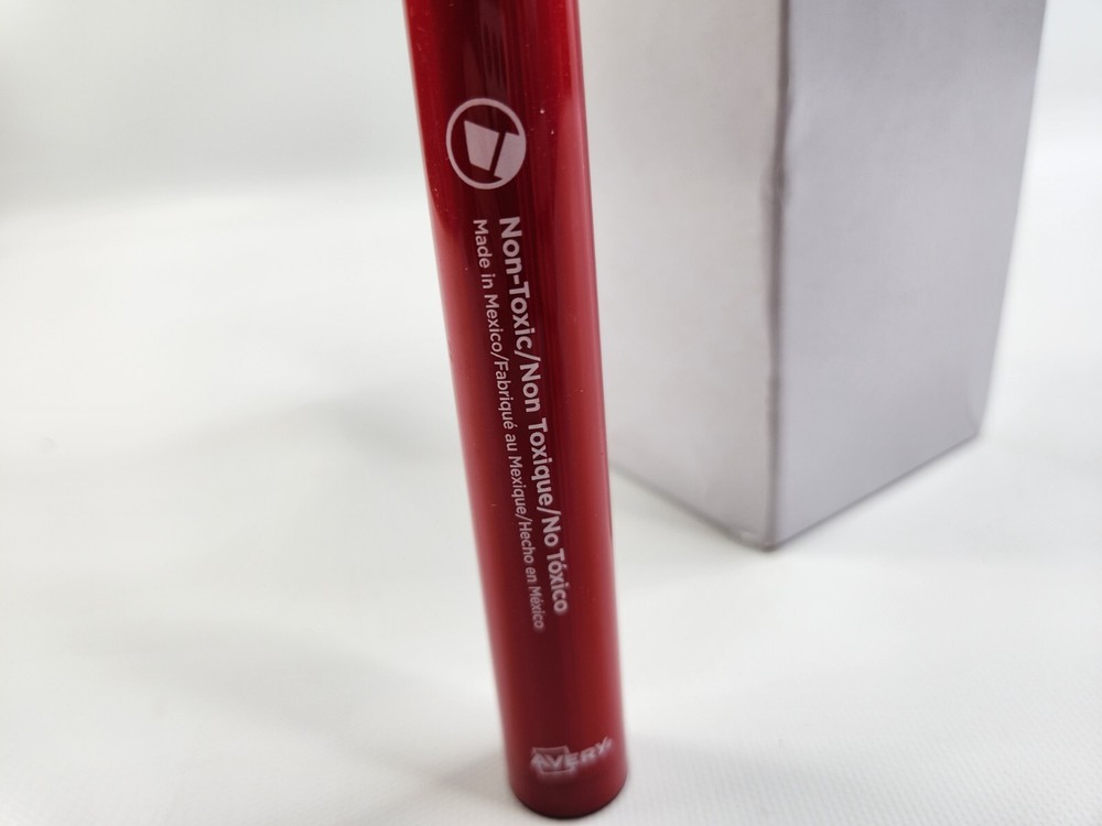 12 Pack Carter's Red Permanent Large Markers Chisel Tip Box Avery 27177