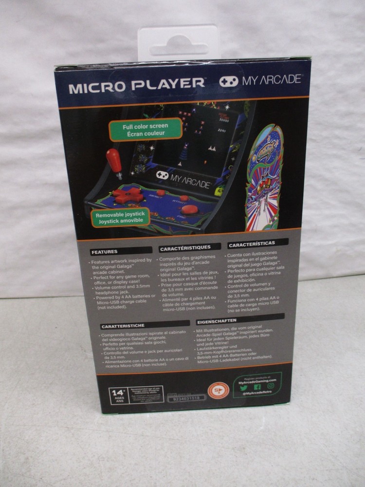 Galaga My Arcade Micro Player Retro Arcade A