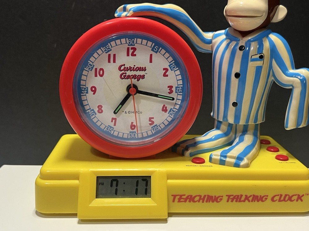 Curious George Educational Teaching Alarm Clock