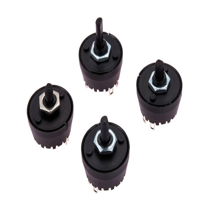 Fan selectors rotating switches with Black Control Knobs 4-Position 3-Speed