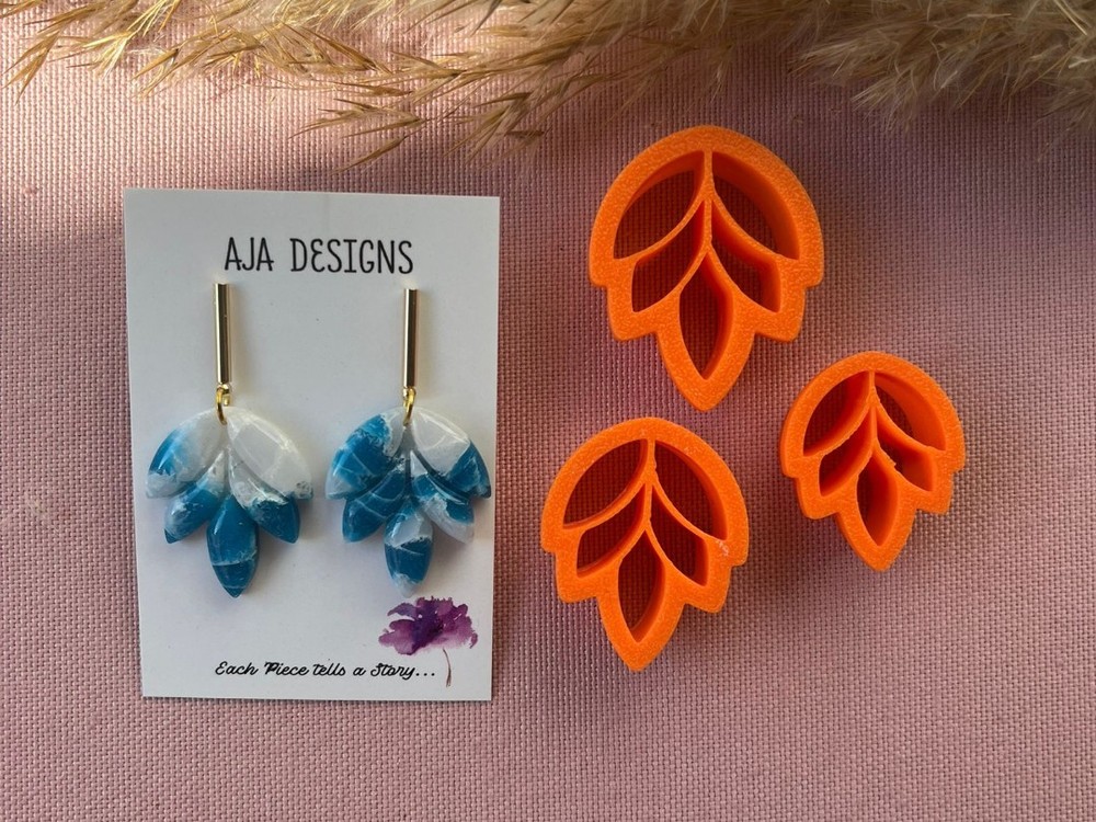 Polymer Clay Earring Mold Leaf shape