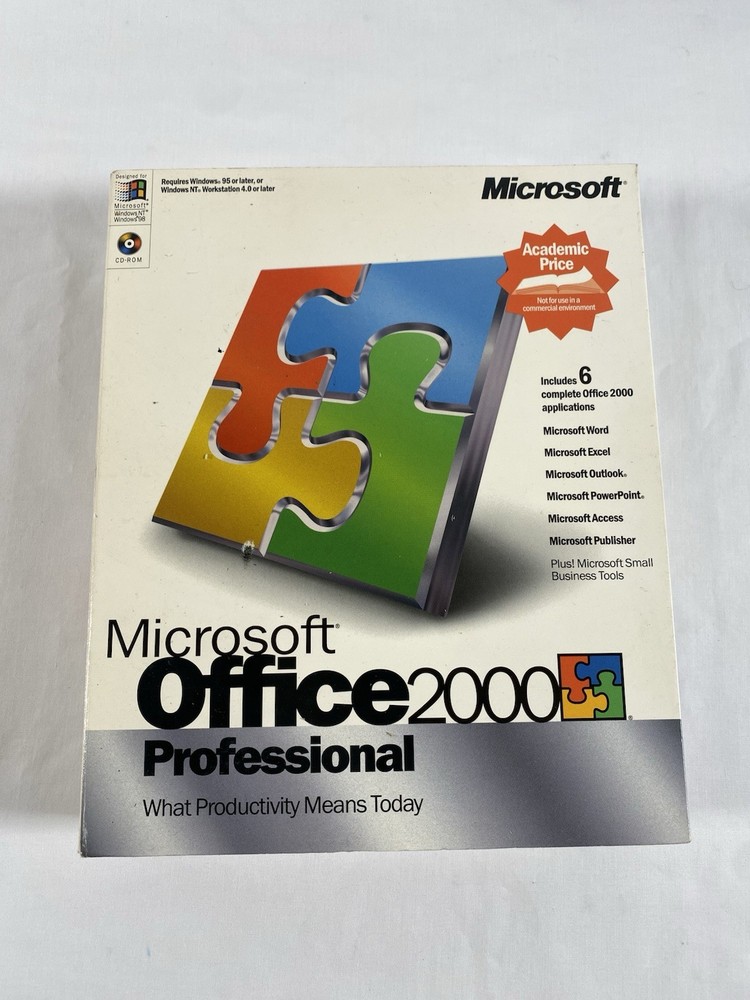 Microsoft Office Professional Academic 2000 w/Key