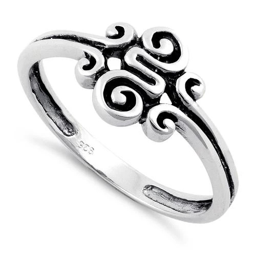 925 Sterling Silver Swirl Ring