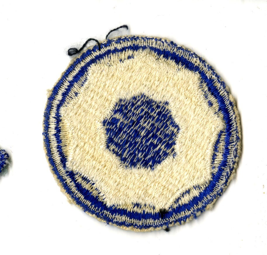 9th Service Command White Back Patch WWII Vintage Pacific Coast California