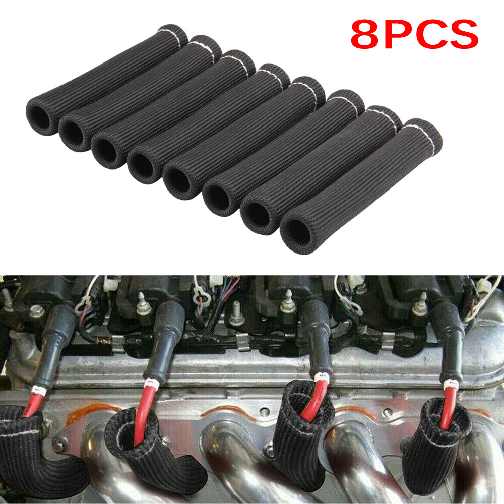 Spark Plug Header Boots 2500° Spark Plug Heat Shield Sleeve Wire Cover Wrap