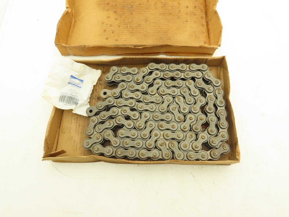Diamond X-1334-010 Roller Chain #80 Riveted 10' Single Strand