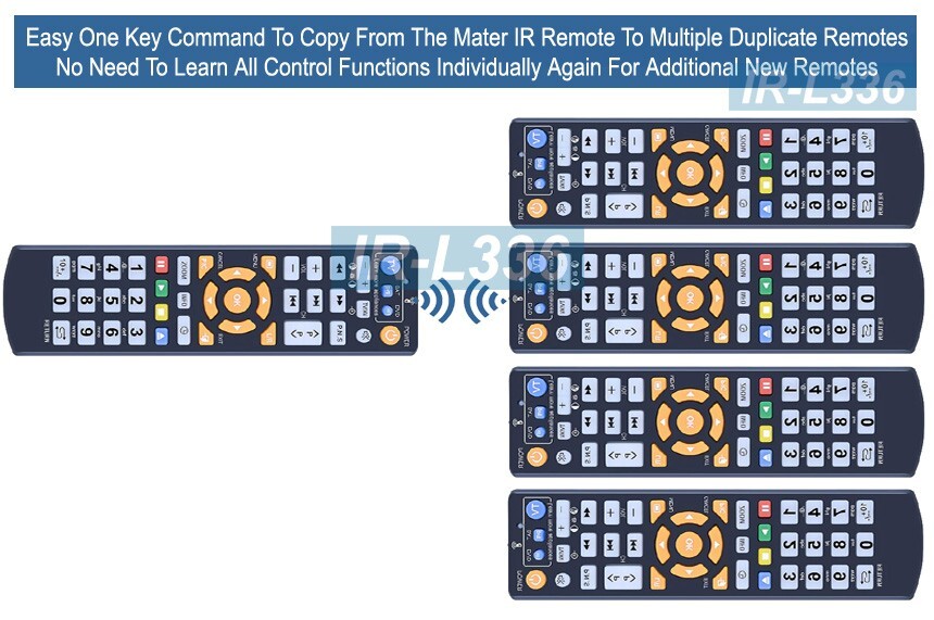 Universal IR Learning Remote 3 AV Devices Memory For TV Cable Box DVD DVR
