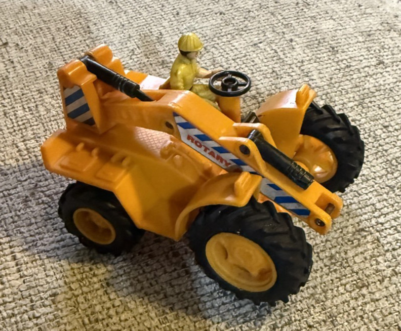 Yellow Toy Construction Vehicle "Rotary Arm" USED