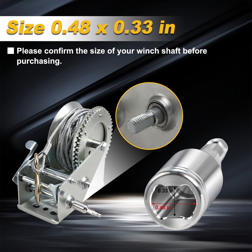 1pc Electric-Powered Drill Interface Converter for Hand Crank Winch