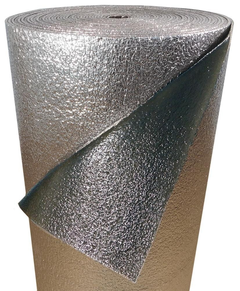 24"X5Ft Reflective BLACK FOIL Insulation Roll Foam Core Radiant Barrier R8