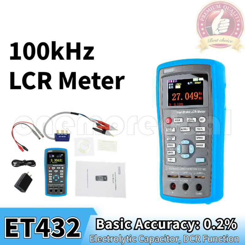 Handheld LCR Meter LCR Tester Capacitance Inductance Meter Frequency 100KHz #OM