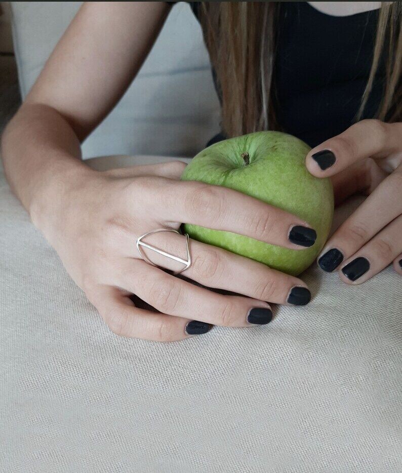 Solid 925 Sterling Silver Band & Statement Ring Handmade Ring All size R-39