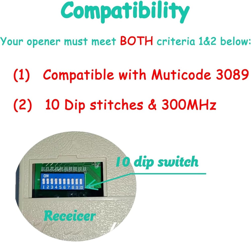 4x For 3089 multi-code multicode 308911 Linear MCS308911 300mhz button remote US