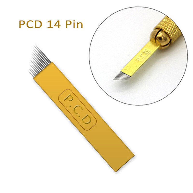 14F Pins Microblading pcd Needle Blade Permanent Makeup Eyebrow Tattoo Needles