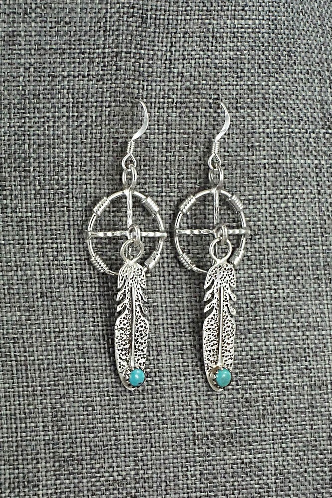 Turquoise & Sterling Silver Earrings - Sharon McCarthy