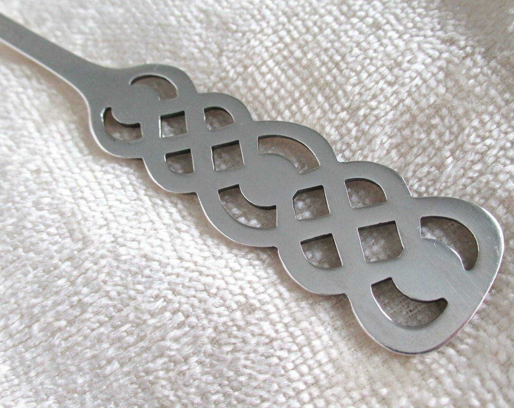 Vintage David Andersen 830S Silver Ringebu Berry Serving Spoon Norway Celtic