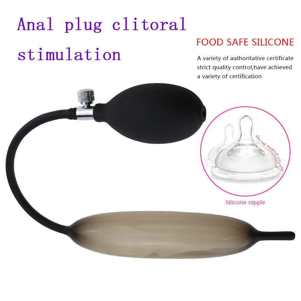 Men Silicone Inflatable insert Plug ring Stretcher Sounding Stretcher with Pump