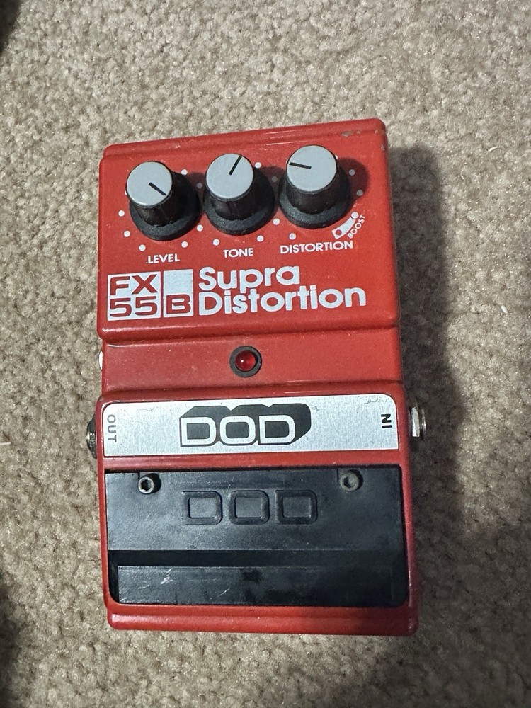 DOD Supra Distortion Effect Pedal FX55-B Tested