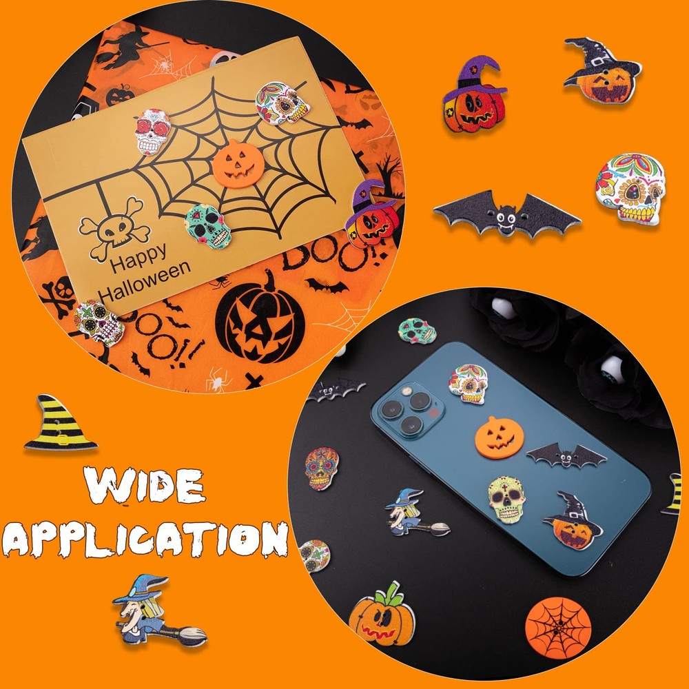 Halloween Buttons for Crafts - 200 Pcs Shape, Multicolor