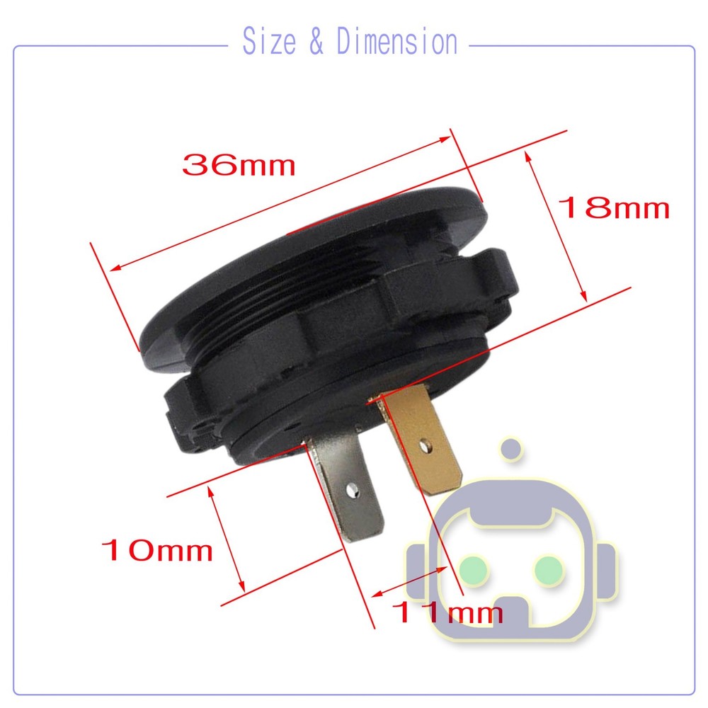 LED Digital Display Voltmeter Car Motorcycle Voltage Volt Gauge Panel Meter 12V