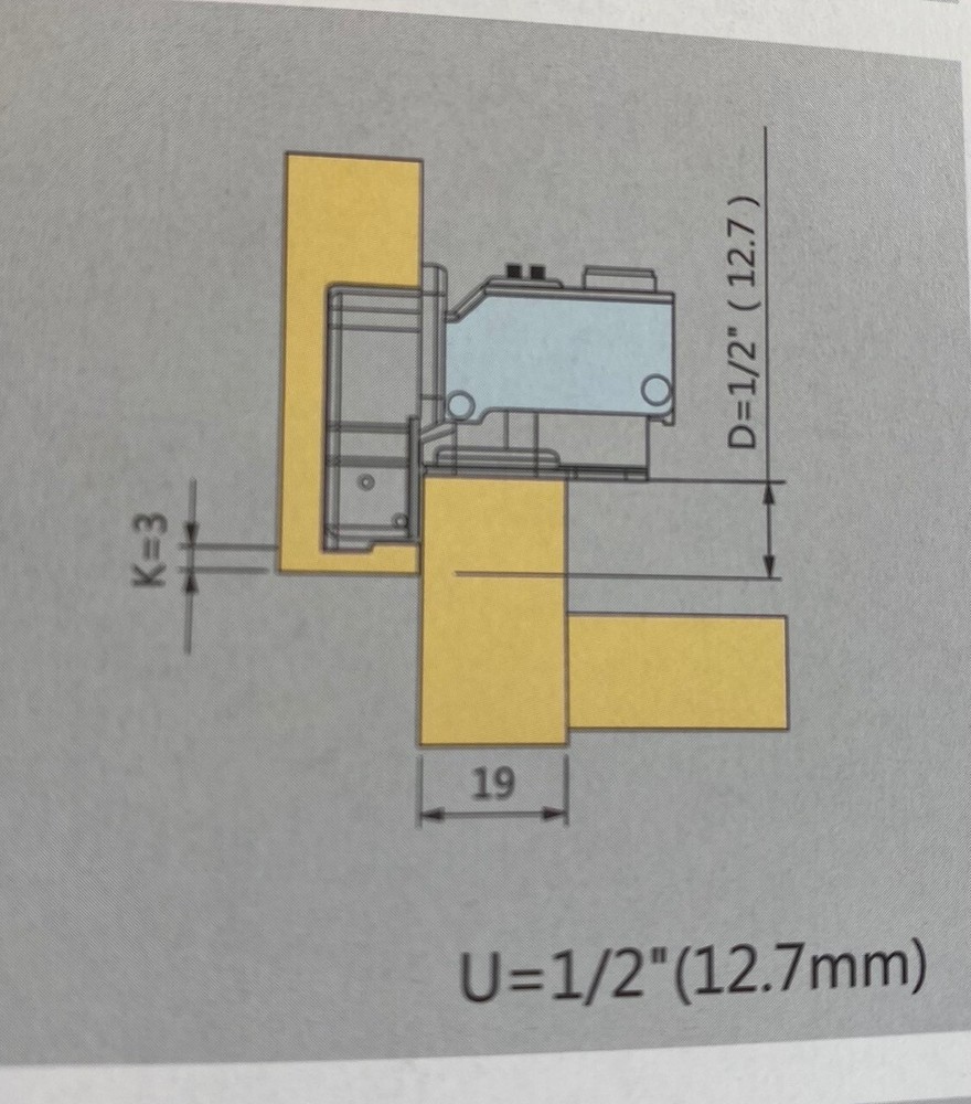1/2" Overlay Soft Close Face Frame Compact Cabinet Hinges 6 Way Adjustment