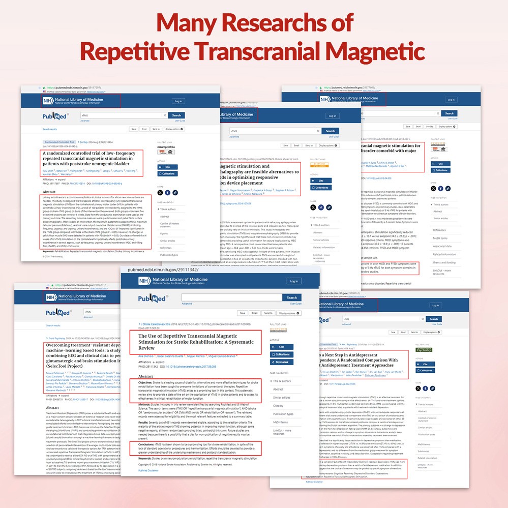 Dawfek rTMS Therapy Machine Brain Stimulation Device Adjustable for Depression