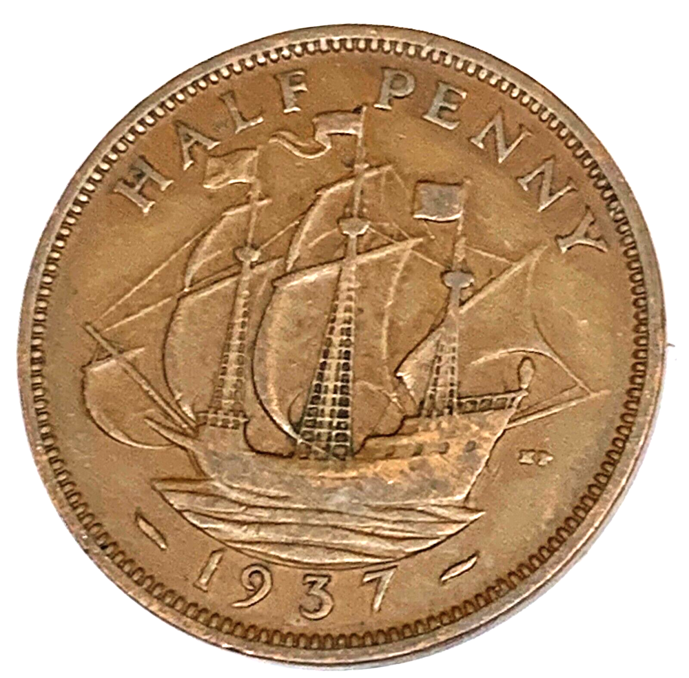 # C6829 GREAT BRITAIN COIN, HALF PENNY 1937