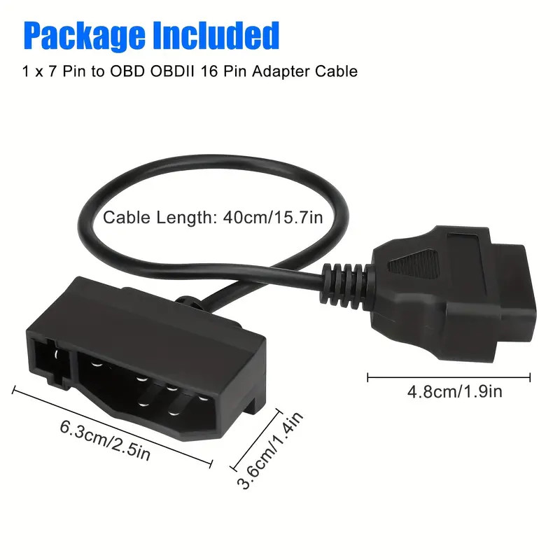 For Ford Engine Repair Tool 7 Pin OBD1 to OBD2 Cable Adapter Code Reader Scanner