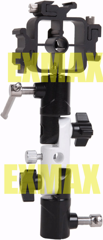 EXMAX Full Aluminum U-Bracket Fixed position in three direction for Camera Flash
