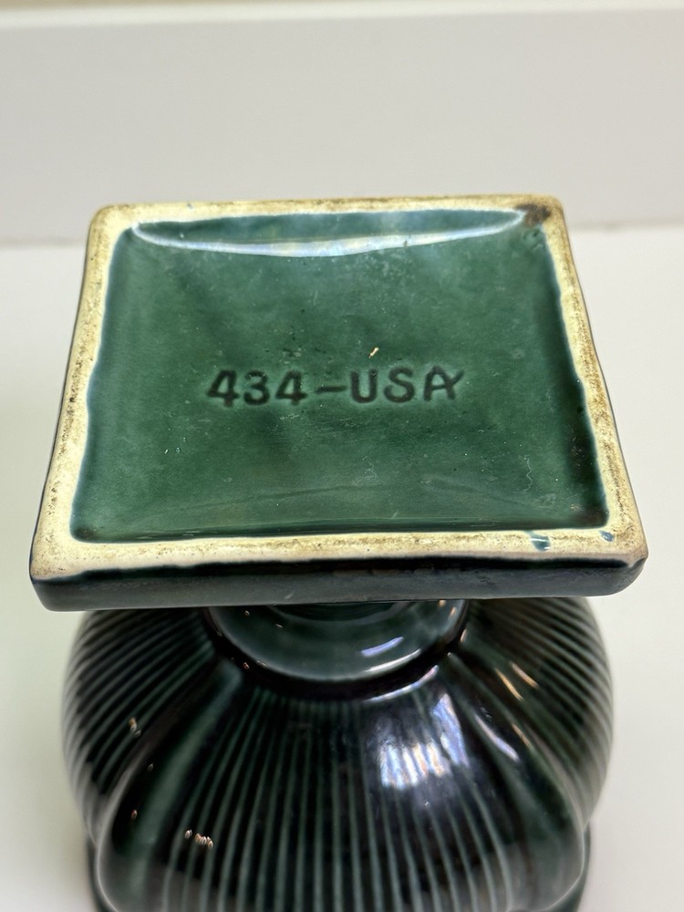 USA 7" Green Pottery Planter, #434