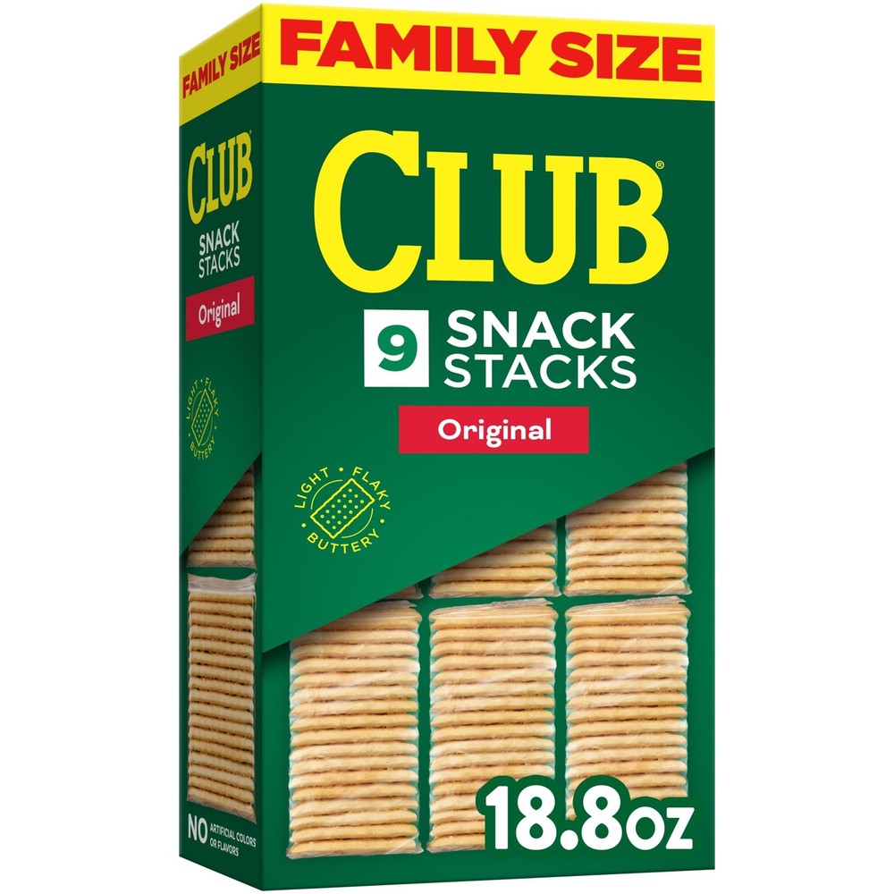 (2 pack) Club Snack Stacks Original Crackers, Lunch Snacks, 9 Count