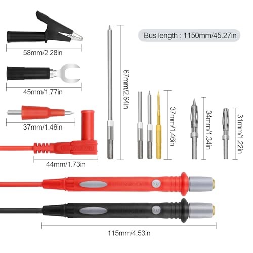 22-Piece Multimeter Test Lead Kit, Back Probe Test Leads,Multimeter