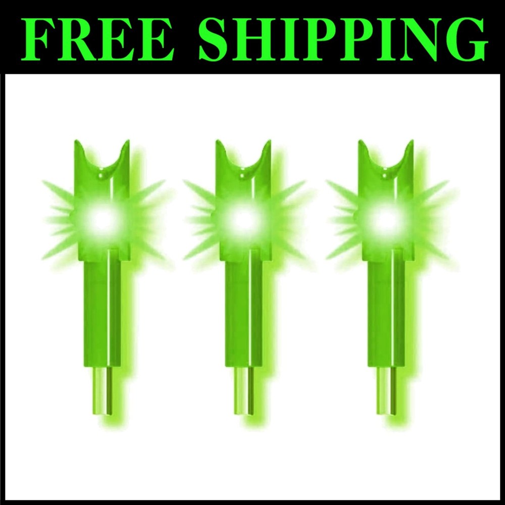 Alpha-Brite Lighted Crossbow Nocks - Green, 3 Pack