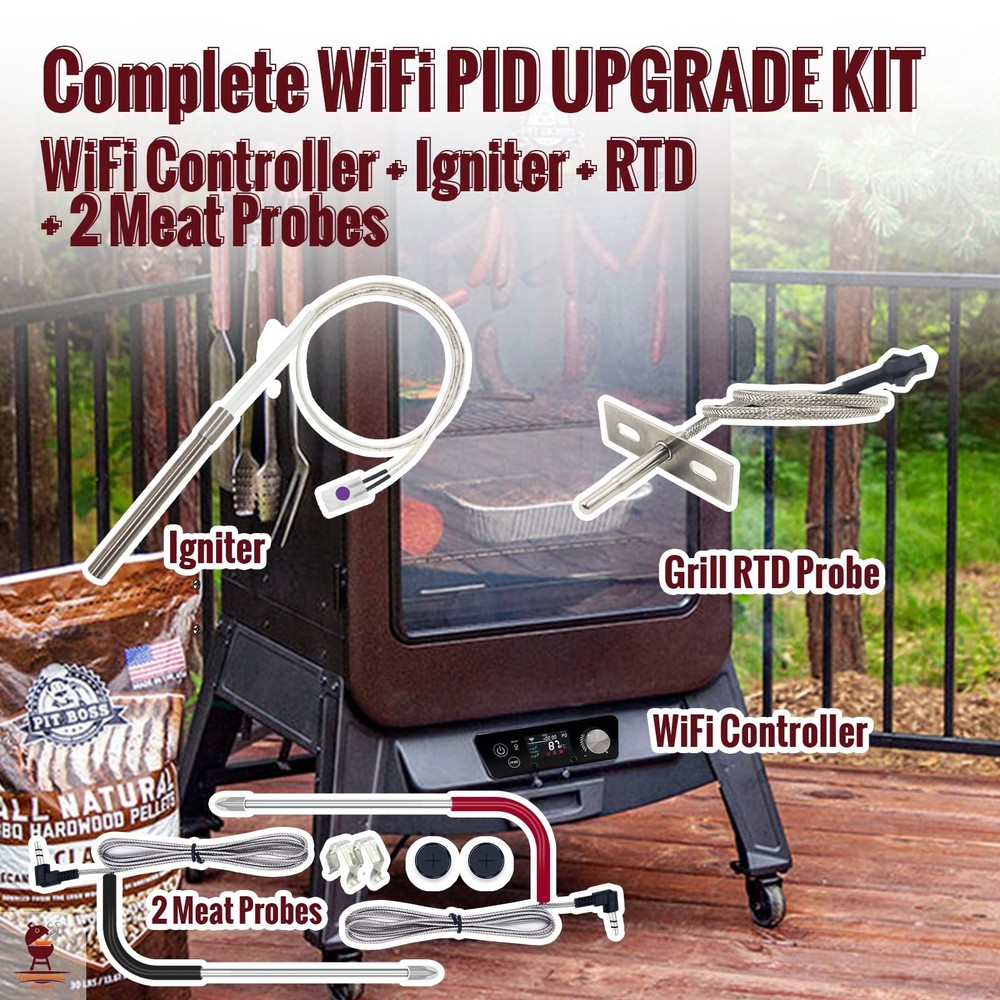 Smart WiFi PID Trapezoid Controller Kit for Pit Boss Vertical Pellet Smoker