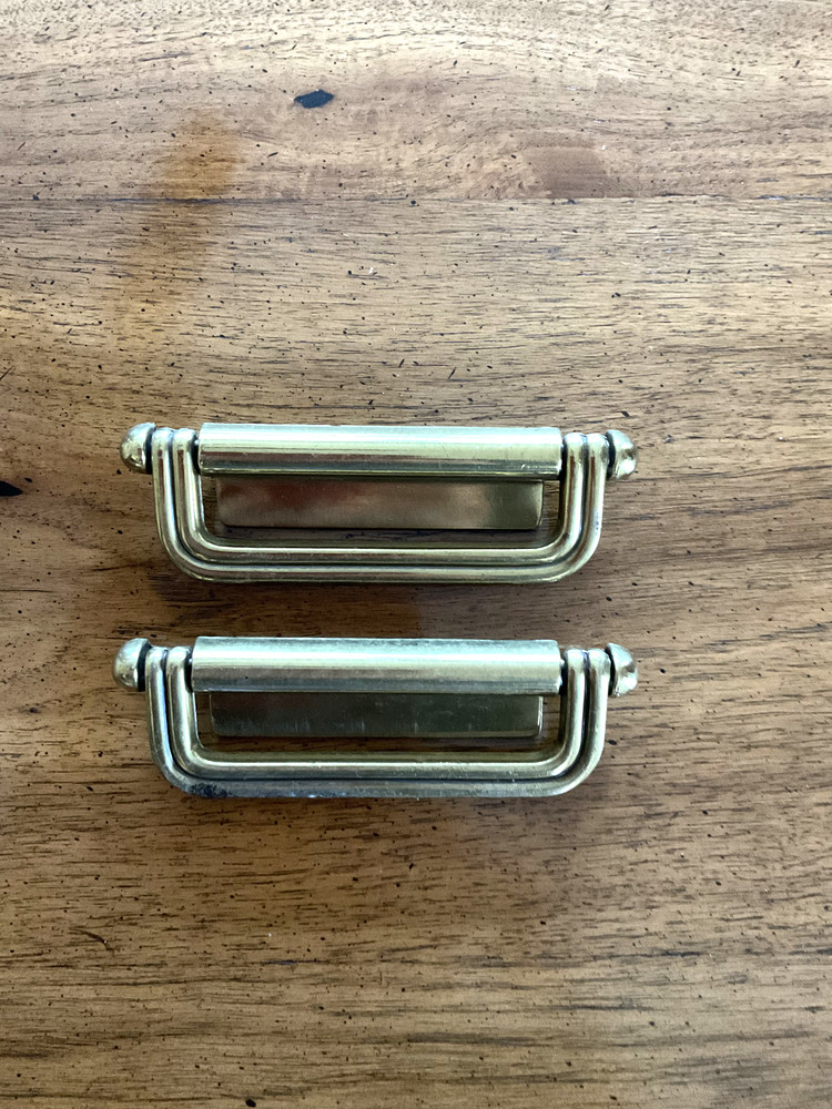 Super Cool Vintage KRC Brass Drawer Pulls - 24 available