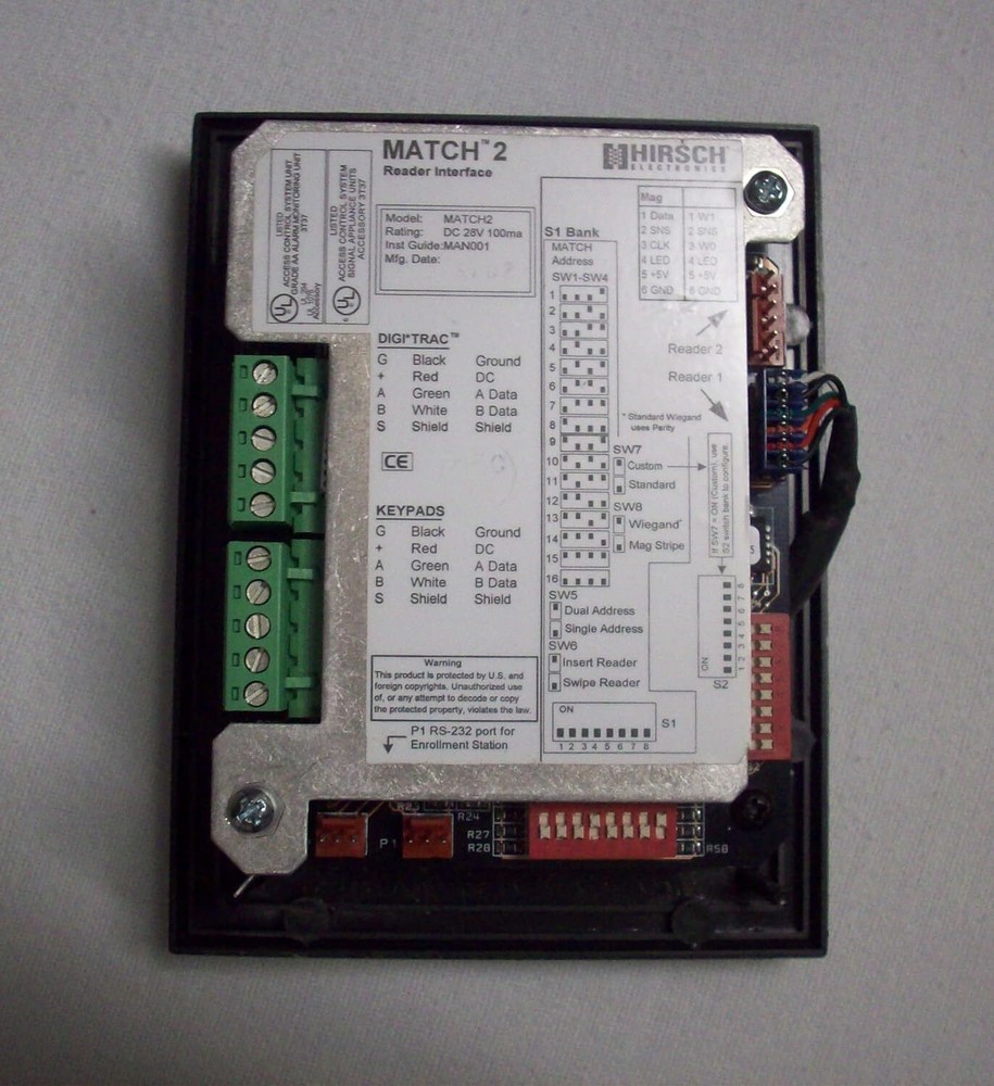 Hirsch HID Match 2 Reader Interface Card Reader Digi Trac